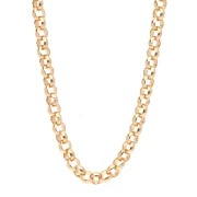 Belcher chain necklace 7 mm - Fine gold plated x44cm