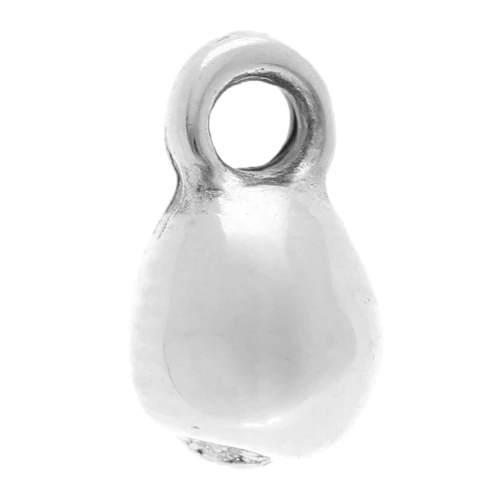 Drop charms 7x4 mm - Antique fine silver plated x20