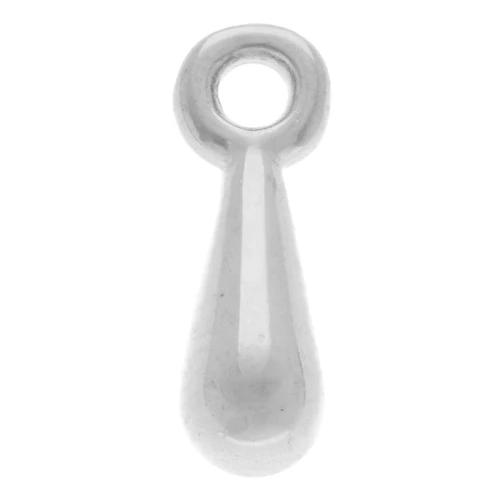 Charm drops 10x3 mm - Antique fine silver plated x10