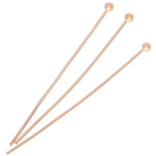 Ball Head Nails 37x0.7 mm - Gold x25