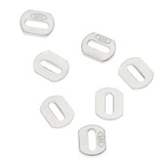 Oval clips 4x3 mm - 925 Sterling Silver x10
