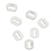 Oval clips 4x3 mm - 925 Sterling Silver x10