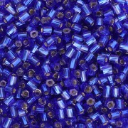Bugles Twist Miyuki 10/0 Hex Cut 020 - Transparent Cobalt Blue Silver Lined x10g|raw }}