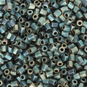 Bugles Twist Miyuki 10/0 Hex Cut 1256 - Green Iris Metallic Mat x5g