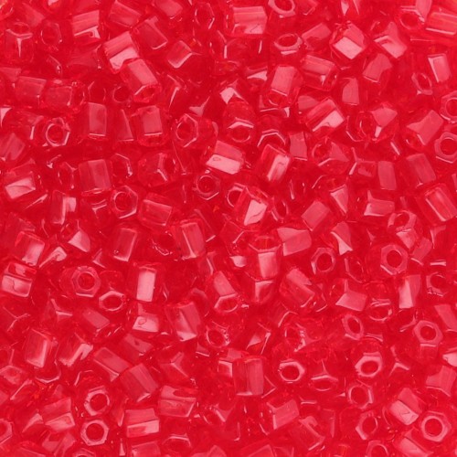 Bugles Twist Miyuki 10/0 Hex Cut 141 - Transparent Ruby x10g