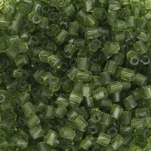 Bugles Twist Miyuki 10/0 Hex Cut 158 - Transparent Olive Green x10g