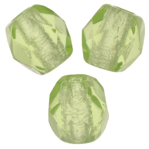 Fire Polished faceted round beads 6mm Yellow Peridot x25