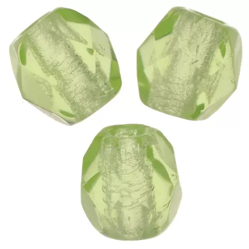 Fire Polished faceted round beads 6mm Yellow Peridot x25