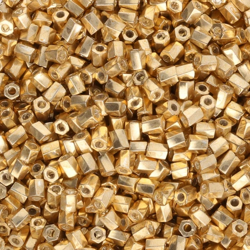 Bugles Twist Miyuki 10/0 Hex Cut 182 - Galvanized Gold x10g