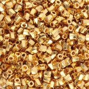 Bugles Twist Miyuki 10/0 Hex Cut 191 - 24KT Gold Plated x5g