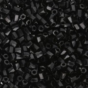 Miyuki 10/0 Hex Cut 401 Bugles Twist - Black, 10 g