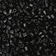 Miyuki 10/0 Hex Cut 401 Bugles Twist - Black, 10 g
