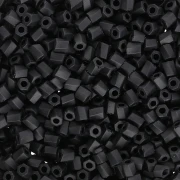 Bugles Twist Miyuki 10/0 Hex Cut 401F - Opaque Black Mat x10g