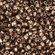 Bugles Twist Miyuki 10/0 Hex Cut 457 - Dark Bronze Metallic x5g|raw }}
