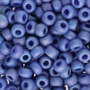 Seed beads Miyuki 6/0 4704 - Opaque Glazed Soft Blue Mat AB x8g|raw }}