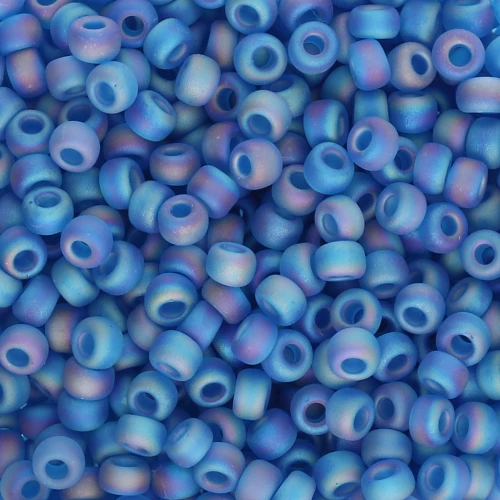 Seed beads Miyuki 8/0 149FR - Transparent Capri Blue AB Mat x8g