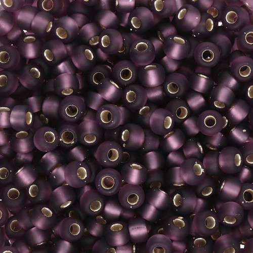 Seed beads Miyuki 8/0 24F - Silver Lined Amethyst Mat x8g