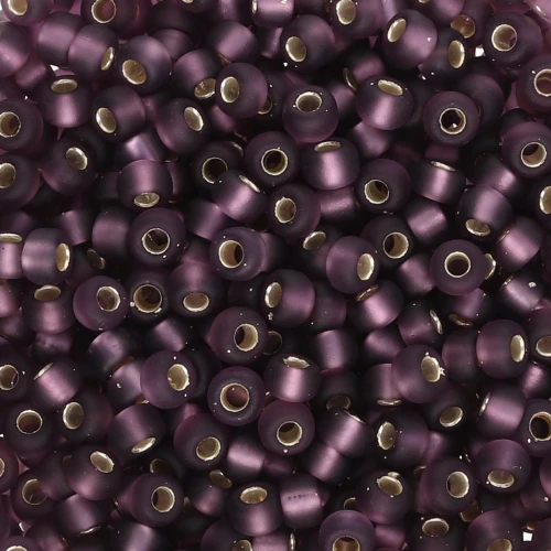 Seed beads Miyuki 8/0 24F - Silver Lined Amethyst Mat x8g