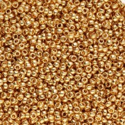 Seed beads Miyuki 15/0 191 - 24kt Gold Plated 50g pack|raw }}