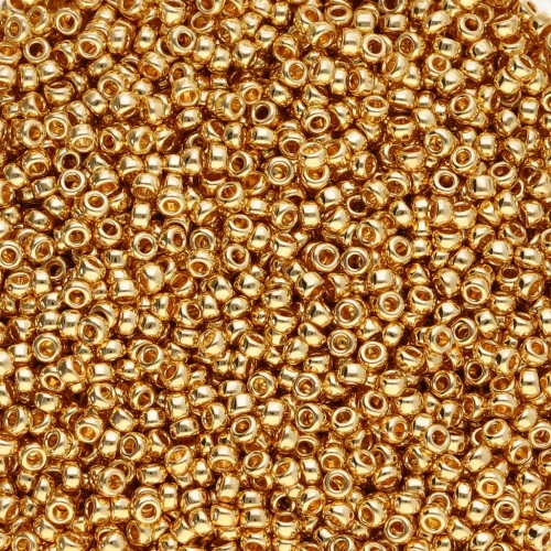 Miyuki 15/0 Seed beads 191 - 24K Gold-Plated x50g