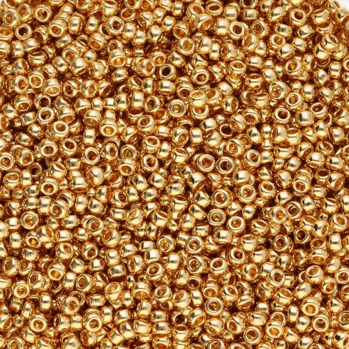 Seed beads Miyuki 15/0 191 - 24kt Gold Plated 50g pack