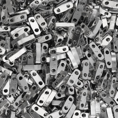 Miyuki Quarter Tila Beads 5x1.2x1.9 mm QTL-194 - Palladium Plated 50g pack