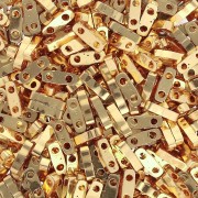 Miyuki Quarter Tila Beads 5x1.2x1.9 mm QTL-191 - 24kt Gold-Plated x50g
