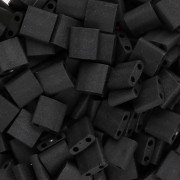 Miyuki Tila Beads 5x5x1.9 mm TL-0401F - Black Mat 100g pack