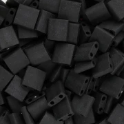 Miyuki Tila Beads 5x5x1.9 mm TL-0401F - Matte Black x100g