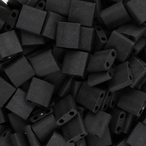 Miyuki Tila Beads 5x5x1.9 mm TL-0401F - Matte Black x100g