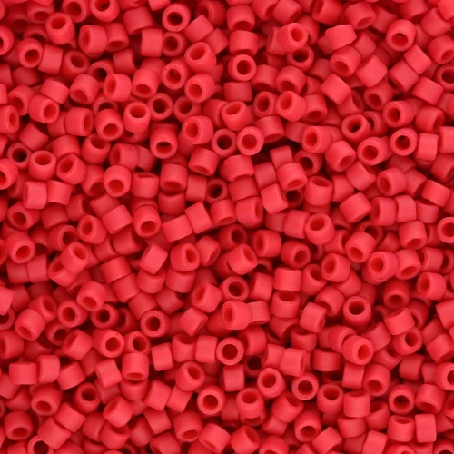 Miyuki Delica 11/0 DB0796 - Dyed Semi-Matte Opaque Red x 100 g