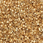 Miyuki Delica 11/0 Hex Cut DBC0031 - 24kt Gold Plated 50g pack