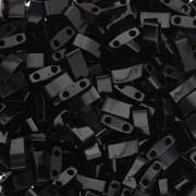 Black - Miyuki Half Tila Beads 5x2.3x1.9 mm HTL-401 - Black 100g pack Miyuki Half Tila Beads 5x2.3x1.9 mm HTL-401 - Black 100g pack