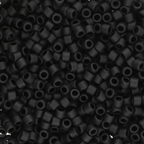 Miyuki Delica 10/0 DBM0310 - Matte Black x 100 g