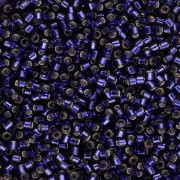Miyuki Delica 11/0 DB0609 - Dark Purple Dyed with Silver Lining, 100g
