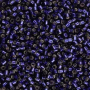 Miyuki Delica 11/0 DB0609 - Dark Purple Dyed with Silver Lining, 100g