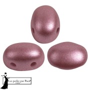 Glass beads Samos® by Puca® 5x7 mm - Metal Shine Powder Rose x10g|raw }}
