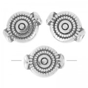 Discus beads 10x8 mm Antique Silver Plating x4|raw }}