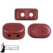 Lipsi® glass beads by Puca® 4x6 mm - Metal Shine Garnet x10g