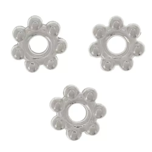 Metal spacer beads 5 mm Antique Silver Plating x10