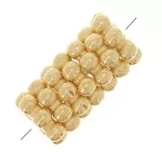 Metal spacer beads 5 mmfine Gold plated x10