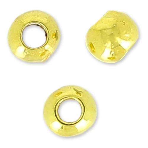 Round beads 3.2 mm fine Gold plated x15