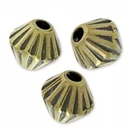 Bicones beads 4.5mm bronze tone x10