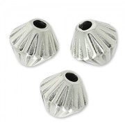 Bicones beads 4.5mm Antique Silver Plating x10