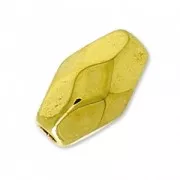 Faceted olives 7x4mm fine Gold plated x5