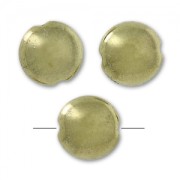 Flat Pucks 7.5mm gold bronze tone x4|raw }}