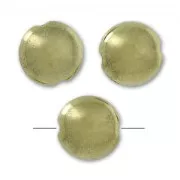 Flat Pucks 7.5mm gold bronze tone x4