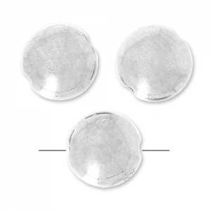Flat Pucks 7.5mm Antique Silver Plating x4