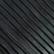 3mm Double sided lace of composition leather - Dark Grey Metallic x1m