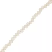 Greige - Perles rondelles facettées - rondes aplaties -3.5x2.5 mm Greige Frosted x32cm Perles rondelles facettées - rondes aplaties -3.5x2.5 mm Greige Frosted x32cm
